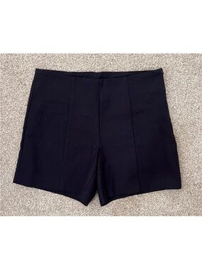 Saks Fifth Avenue Women's Navy Blue Side Zip Dress Shorts Size 2